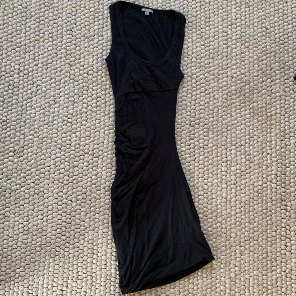 James Perse Bodycon black ruched- 1